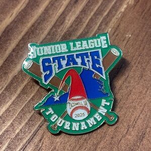 Junior League State Tournament Pin - Green and Blue